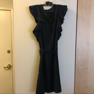 Gorgeous Banana Republic Navy Flutter Sleeve Dress